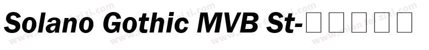 Solano Gothic MVB St字体转换